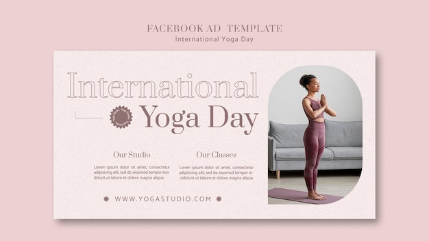 PSD plantilla de promoción de redes sociales para la celebración del día internacional del yoga