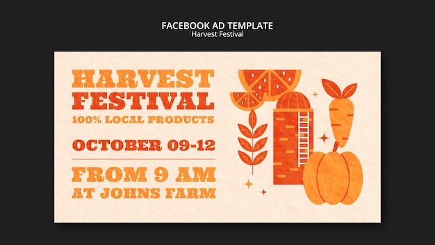 Plantilla de promoción de redes sociales de celebración del festival de la cosecha