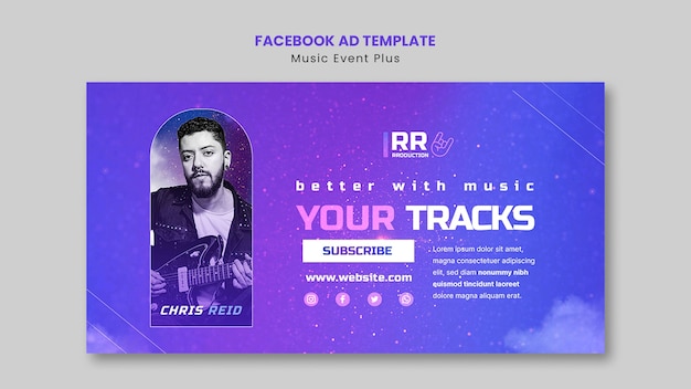 Plantilla de promoción de redes sociales de eventos musicales