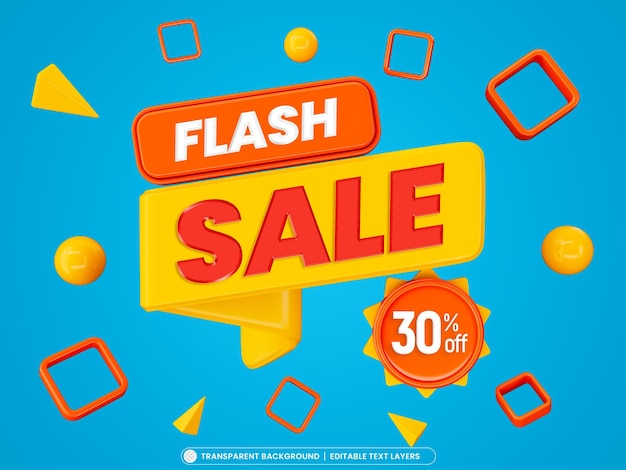 Plantilla promocional de banner moderno de venta flash