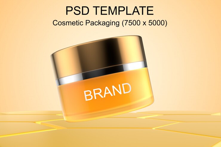 Plantilla PSD cosmética cosmética panal cosmética