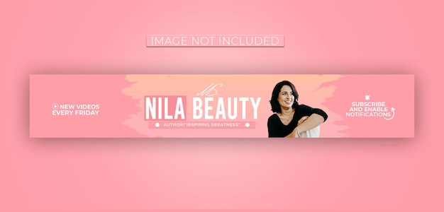 Plantilla psd de diseño de portada de banner de youtube
