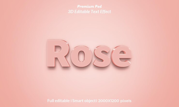 PSD plantilla psd de efecto de estilo de texto 3d rosa psd premium