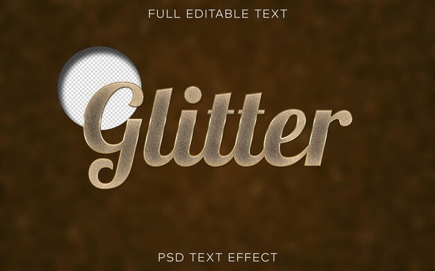 Plantilla PSD con efecto de estilo de texto brillante