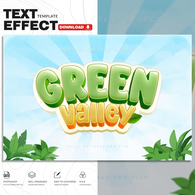 La plantilla de PSD de los efectos de texto del logotipo de un juego gracioso