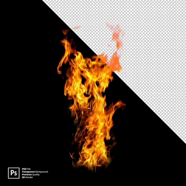 plantilla de PSD de fuego ardiente