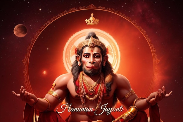 Plantilla de psd de hanuman jayanti