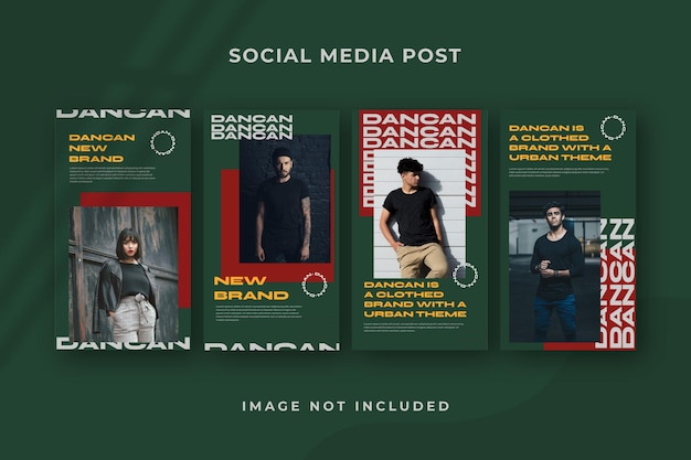 Plantilla psd de instagram de historia de redes sociales cuadrada