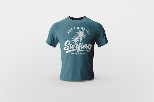Plantilla PSD de maqueta de camisa azul casual