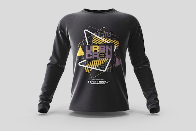 Plantilla PSD de maqueta de camisa de manga larga