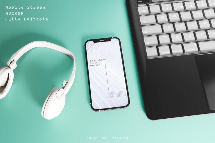 plantilla psd de maqueta de pantalla de teléfono inteligente