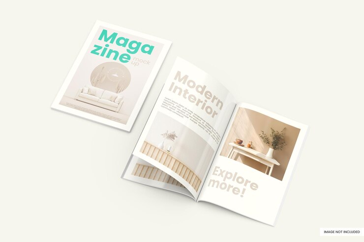 Plantilla psd de maqueta de revista