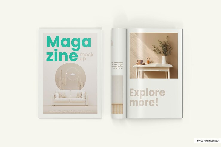 Plantilla psd de maqueta de revista