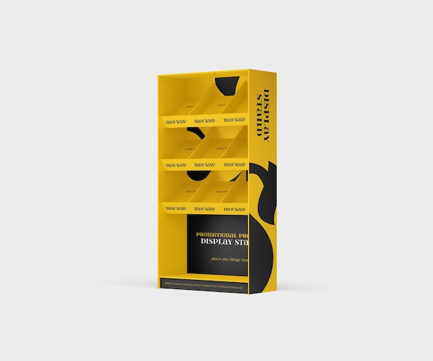 Plantilla psd de maqueta de soporte de exhibición de productos promocionales
