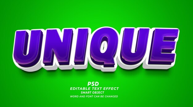 Plantilla PSD de Photoshop con efecto de texto editable en 3D único