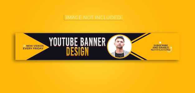 Plantilla psd de portada de banner de youtube profesional