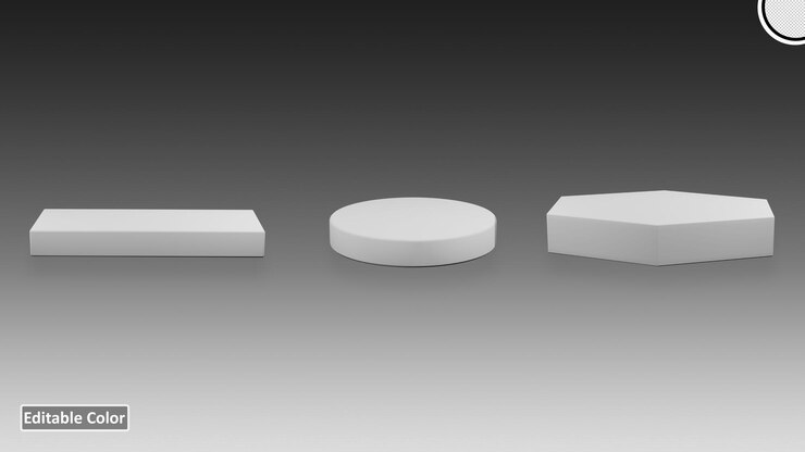 PSD plantilla psd premium de paquete de podio 3d de diferentes formas