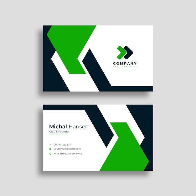 Plantilla psd de tarjeta de visita de diseño de forma creativa