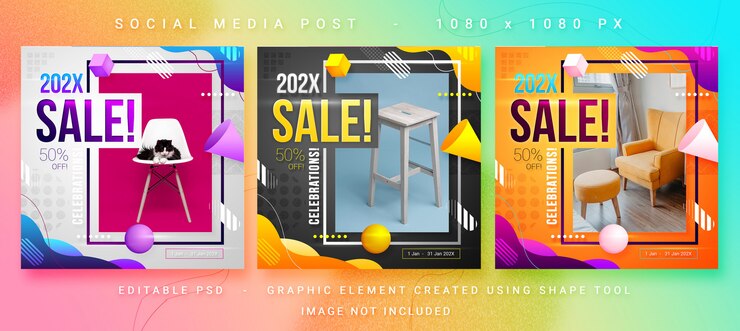 Plantilla PSD de venta / descuento en redes sociales