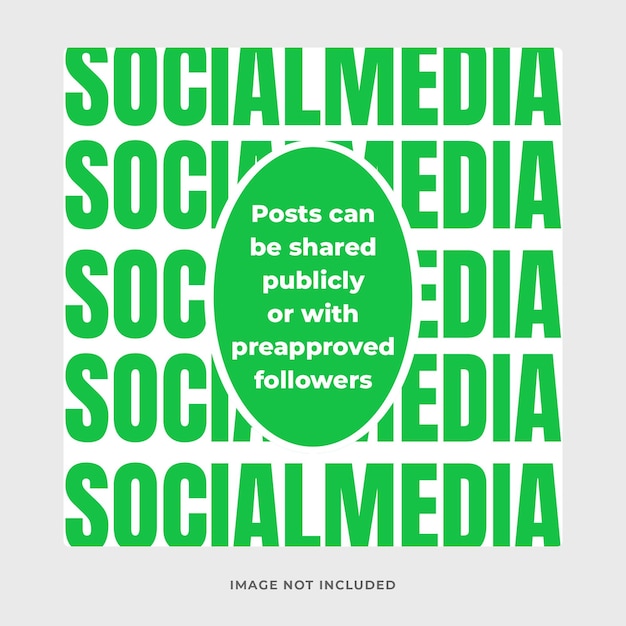 Plantilla de publicación de Instagram de concepto verde Diseño PSD