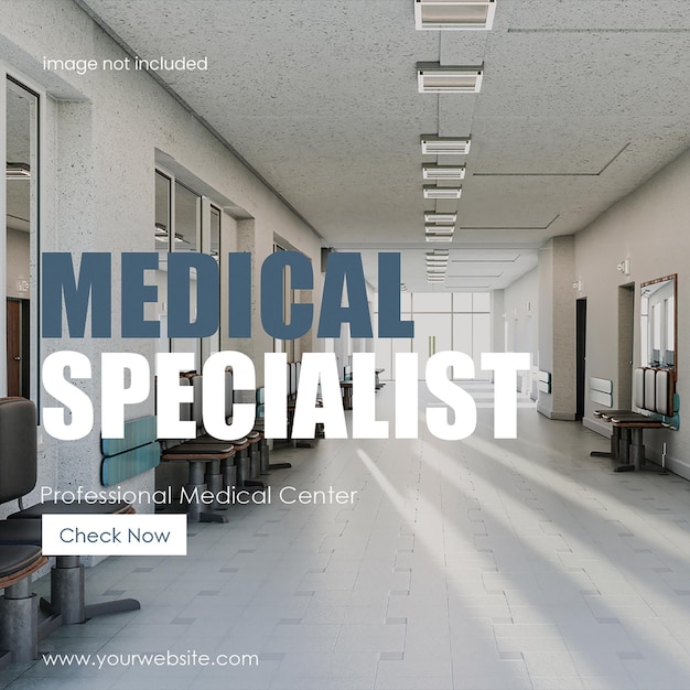 plantilla de publicación de instagram de especialista médico de PSD