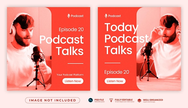 Plantilla de publicación de Instagram de podcast