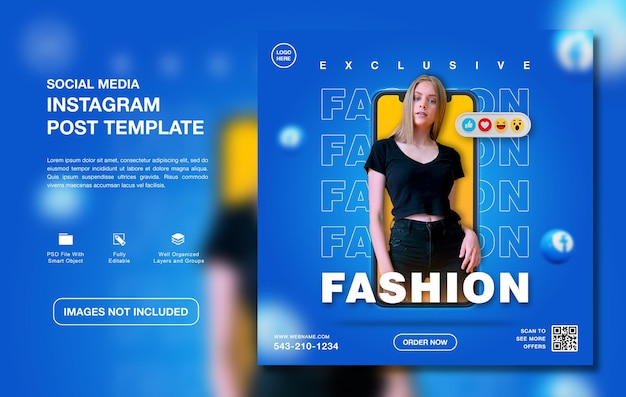 Plantilla de publicación de instagram de promoción de venta de moda creativa