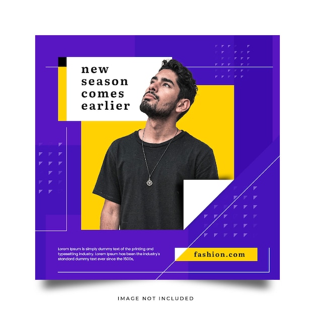 Plantilla de publicación de Instagram de redes sociales de moda moderna