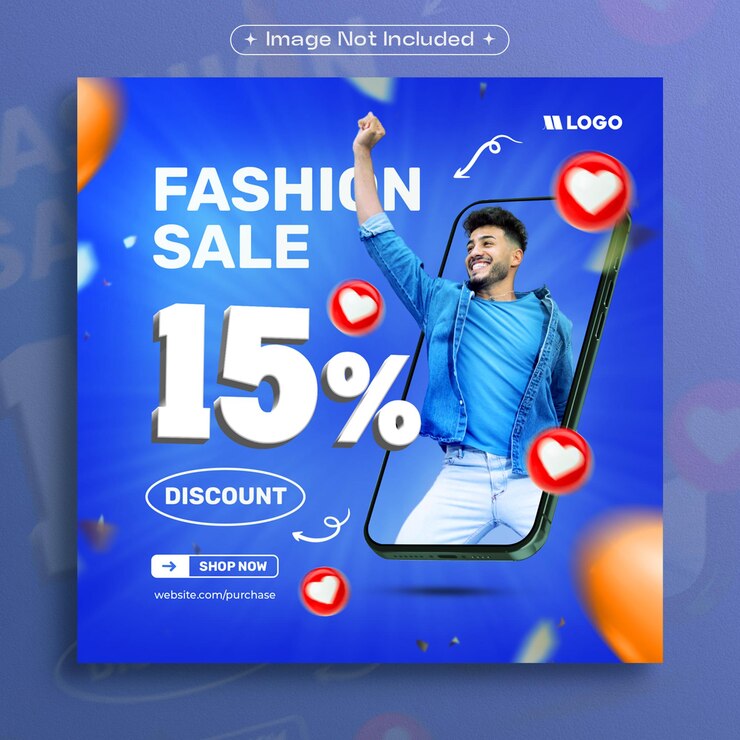 PSD plantilla de publicación de instagram de redes sociales de venta de moda
