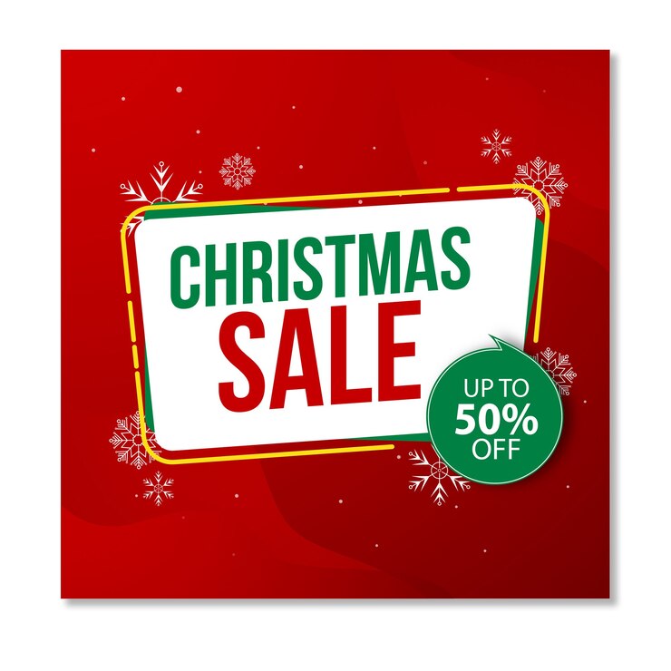 PSD plantilla de publicación de instagram de redes sociales de venta de navidad