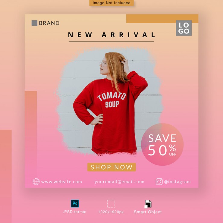 Plantilla de publicación de instagram de redes sociales de venta