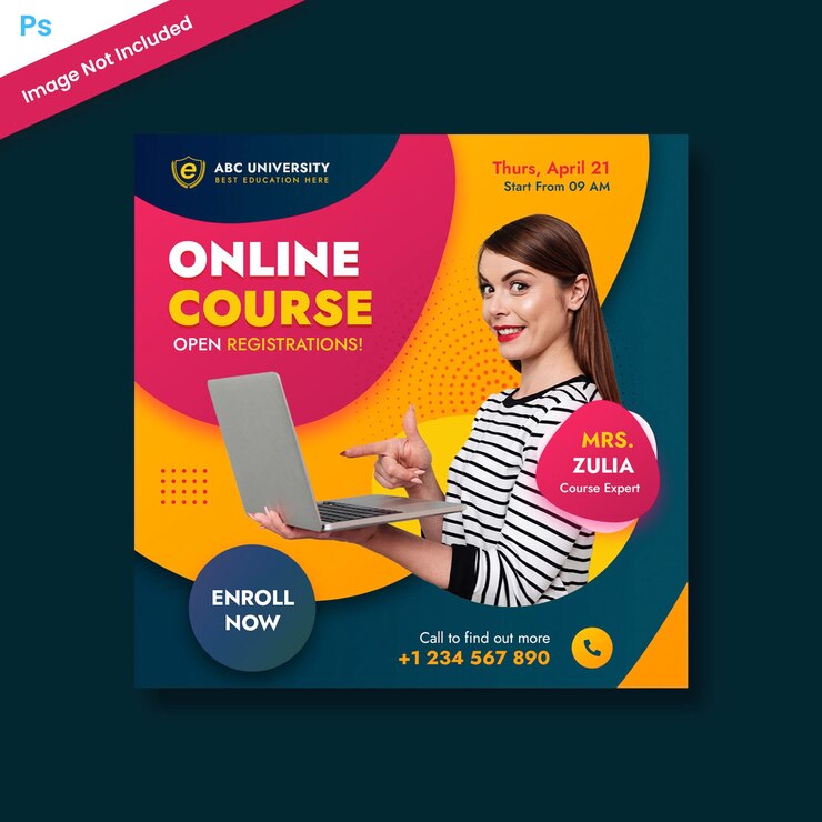 Plantilla de publicación de medios sociales de educación