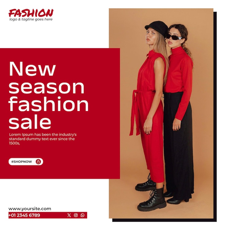 PSD plantilla para publicación de rebajas de moda para instagram y redes sociales