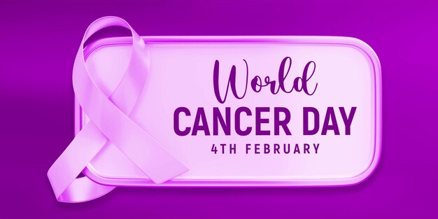 PSD plantilla de publicación en redes sociales del 4 de febrero del día mundial contra el cáncer