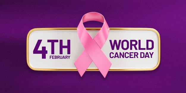 PSD plantilla de publicación en redes sociales del 4 de febrero del día mundial contra el cáncer