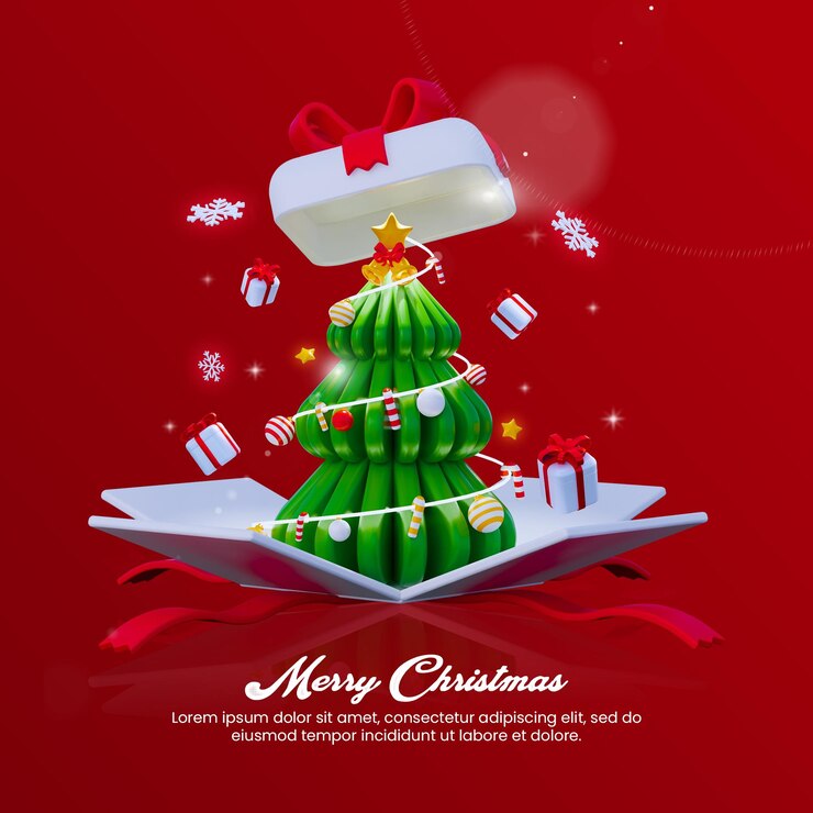 PSD plantilla de publicación de redes sociales de banner de feliz navidad y feliz año nuevo