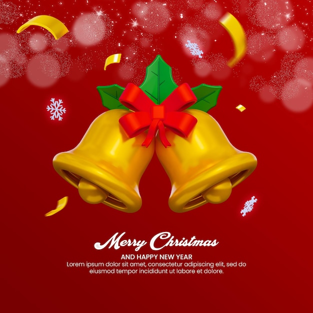 Plantilla de publicación de redes sociales de banner de feliz navidad y feliz año nuevo