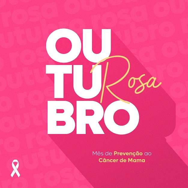 PSD plantilla de publicación en redes sociales campaña de octubre rosa de concientización sobre el cáncer de mama