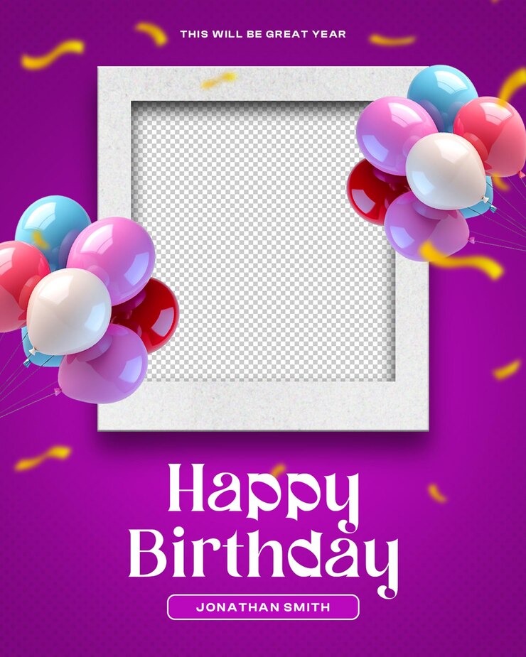 PSD plantilla de publicación de redes sociales de celebración de cumpleaños