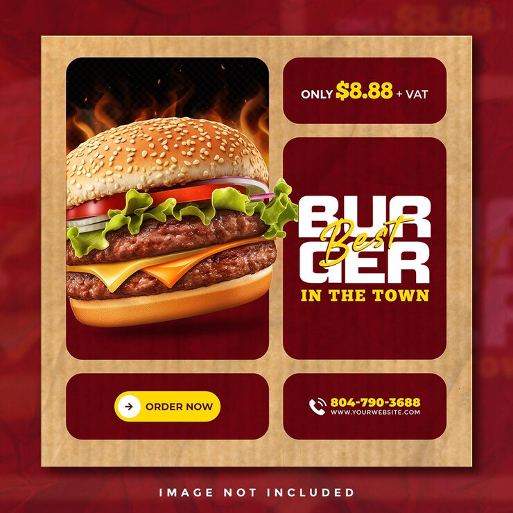 plantilla de publicación en las redes sociales de Delicious Burger