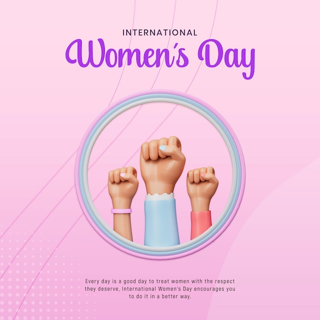 Plantilla de publicación de redes sociales del día internacional de la mujer