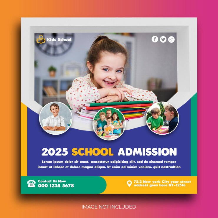 Plantilla de publicación de redes sociales de educación infantil