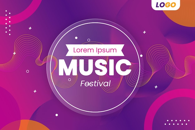 plantilla de publicación en las redes sociales del festival de música