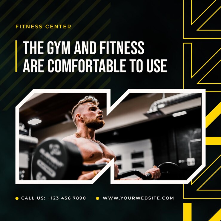 Plantilla de publicación de redes sociales de gimnasio fitness psd