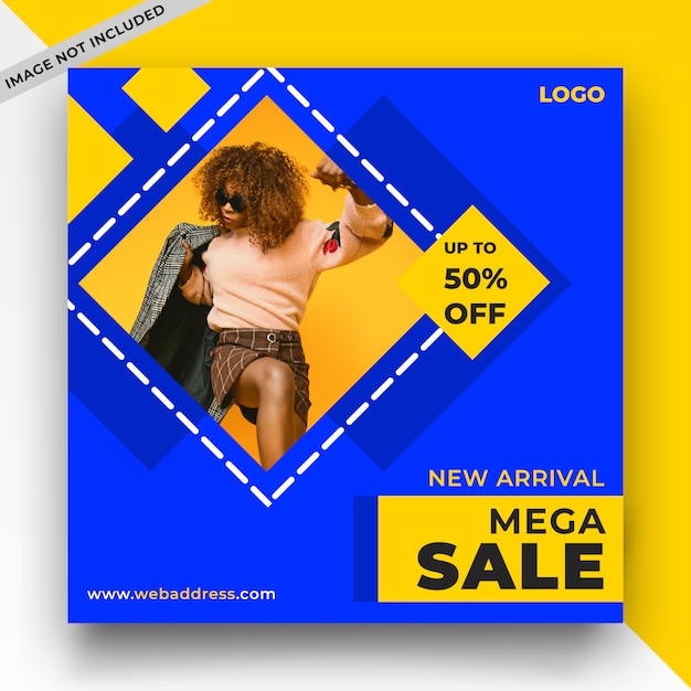 plantilla de publicación de las redes sociales de mega venta