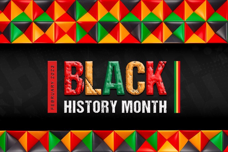 PSD plantilla de publicación de redes sociales del mes de la historia negra con mapa de bandera africana 3d
