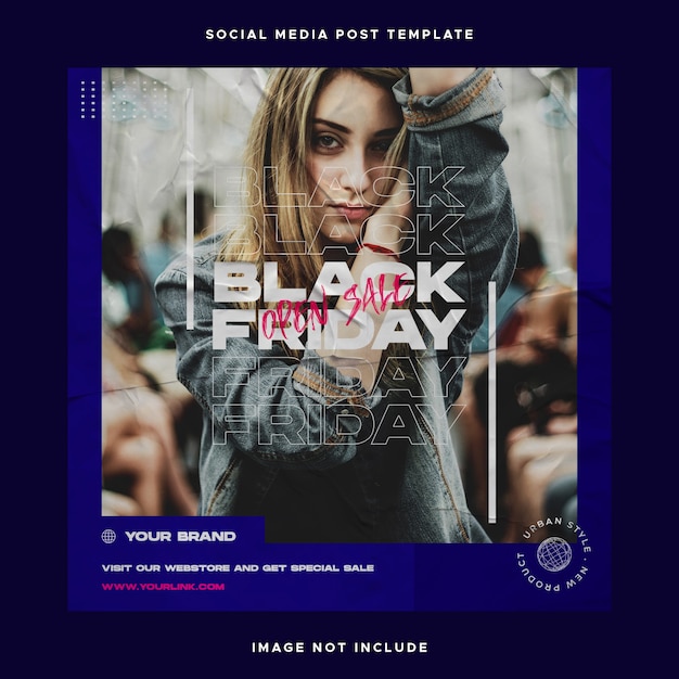 Plantilla de publicación de redes sociales de moda urbana