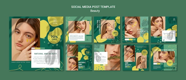 Plantilla de publicación de redes sociales de salón de belleza