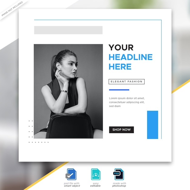 PSD plantilla de publicación de redes sociales de venta de moda