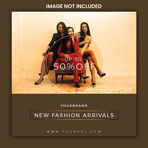 PSD plantilla de publicación de ventas de moda en instagram